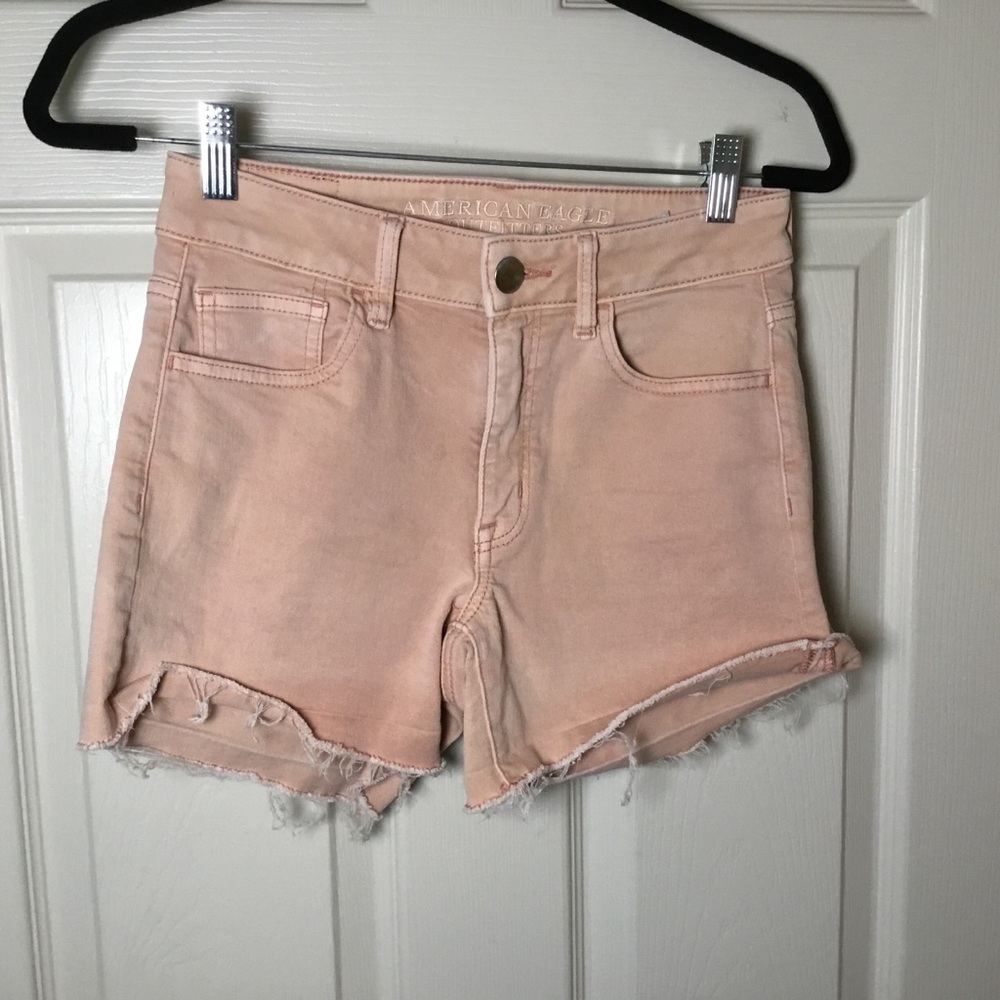 American Eagle Outfitters Hi-Rise Shortie Light Pink Jean Shorts - Size 2